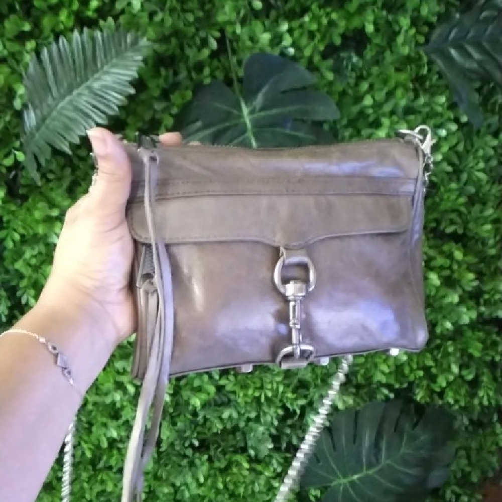 Rebecca Minkoff Taupe Leather Crossbody Bag